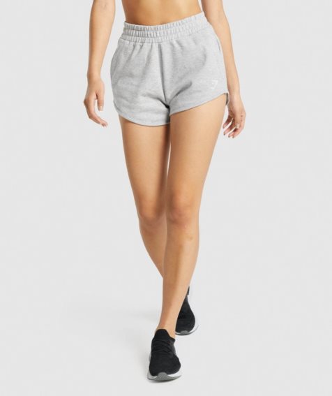 Women's Gymshark Training Sweat Shorts Light Grey | CA D6701A